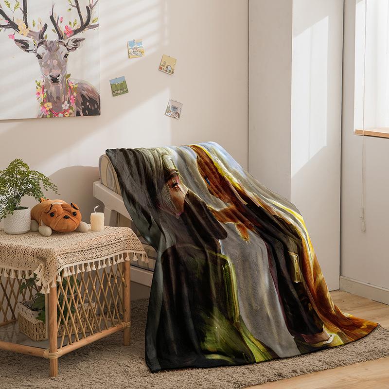 Серия карточек Двусторонний фланелевый 3D одеяло с цифровой печатью