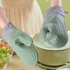 2pcs Silicone Gloves Thickened Insulation Glove Anti Slip Heat Resistant Oven Mitts Hanging Kitchen Baking Tool Microwave Mitts