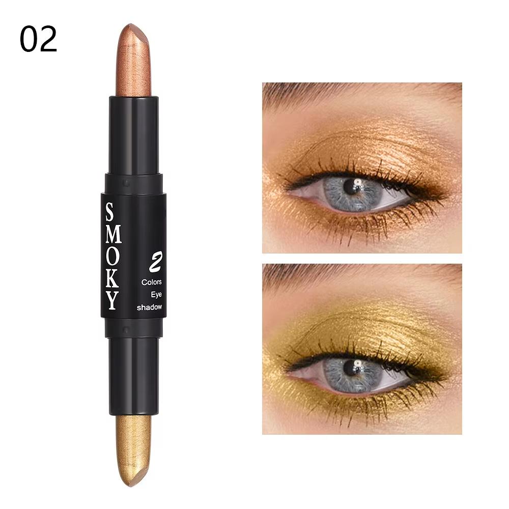 Двойная головка перламутровые тени карандаши палочки хайлайтеры мерцающие тени карандаш с подводкой для глаз женская косметика черный серый