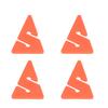4Pcs Scuba Dive Line Arrow Marker Wreck Cave Dive Triangle Line Arrow Marker ABS Triangle Shape
