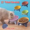 Raised Tilted Elevated Bowl Pet Cats Food Water Dish Backflow Prevention Feeding Dispenser Container