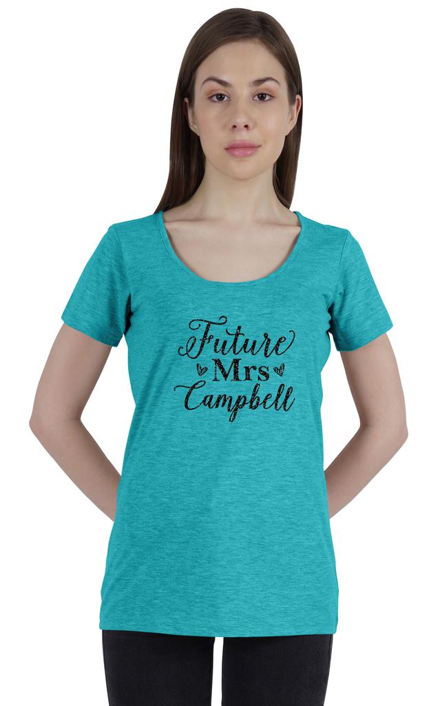 Inkdotpot Персонализированная женская футболка с надписью «Будущая миссис» на свадьбу