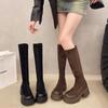 Winter Round Head 2024 Hot Sale Ladies Knee Length Boots Non-slip New Wear Resistant Non-slip Fashion Outdoors Women Shoes