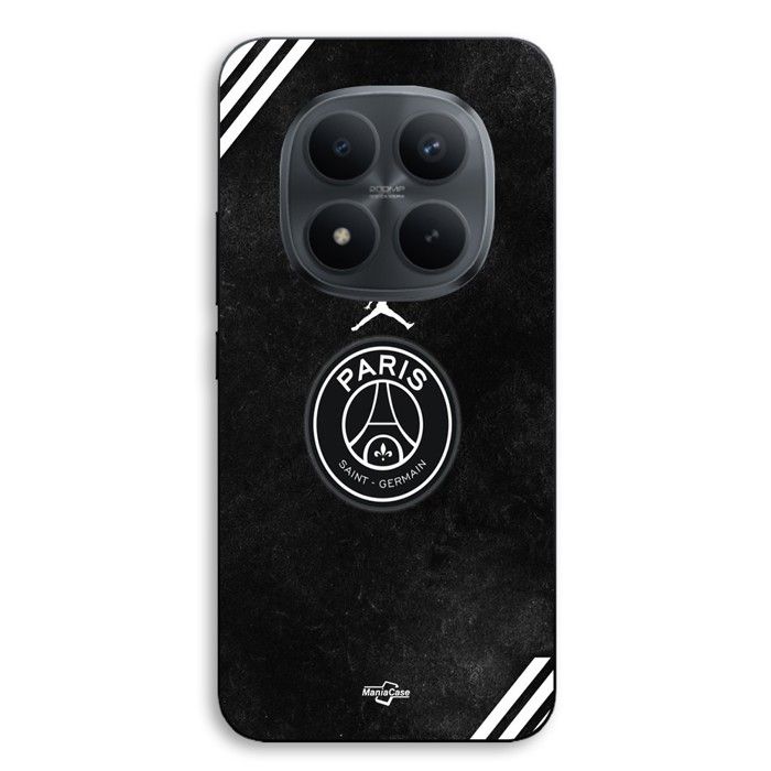 Coque pour smartphone - MANIACASE - Xiaomi Redmi Note 15 Pro 5G - Noir - Logo Jordan - Silicone TPU