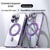 Чехол для iPhone 16: Вращающаяся магнитная подставка, Ультратонкое гальваническое покрытие для 13, 14 Pro Max, 15