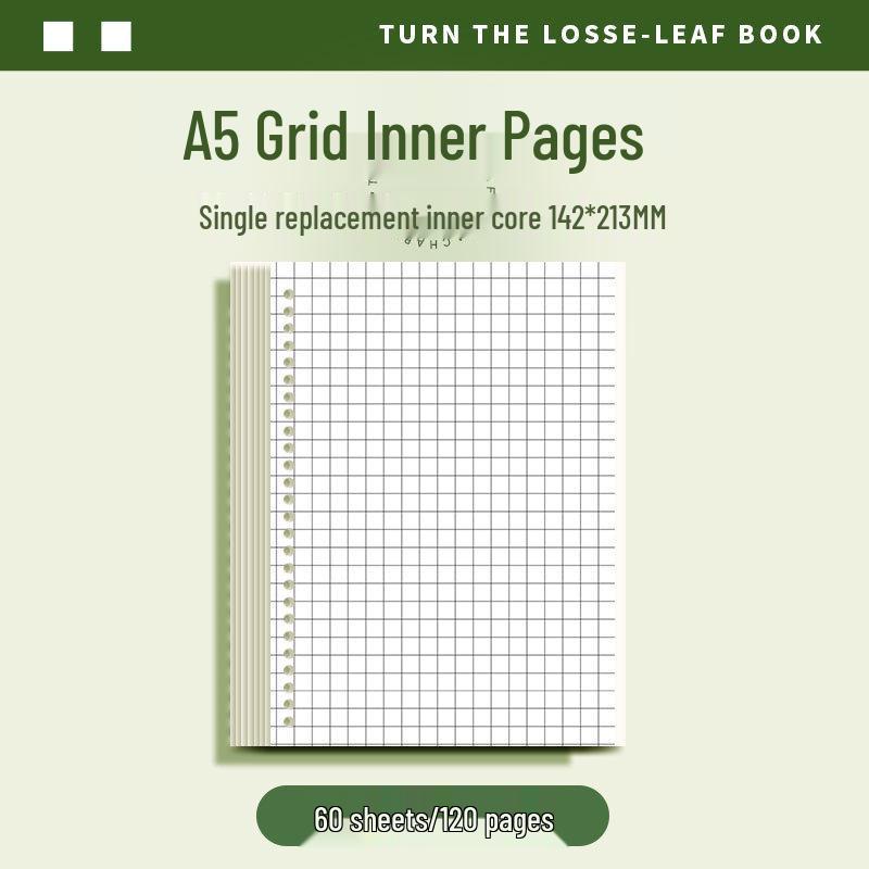 Ретро блокнот B5 с откидным верхом и съемными кольцами - Удобный для рук дизайн