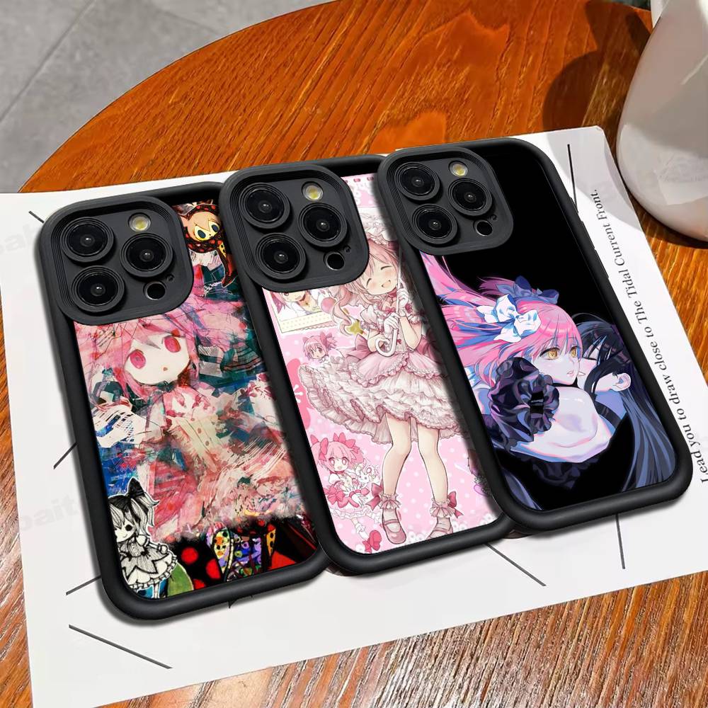 Чехол для телефона из ТПУ с изображением девушки из аниме Puella Magi Madoka Magica для iPhone 17 16 15 14 13 12 11 Pro Max Plus