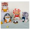Soft And Cute Mofusand Shark Cat Shrimp Plush Toy Animal-shaped Hanging Ornament