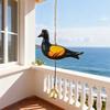 Mediterranean Window Bell Pendant Rustic Crafts Black Bird Wind Bell For Balcony House Decoration