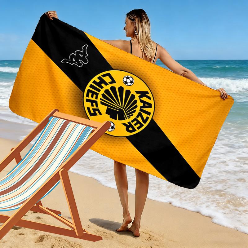 Kaizer Chiefs Print Beach Towel, Large Soft Quick Dry Towel for Beach Camping Swimming