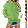 Women's Long Sleeve Oversized Oversized Drop Shoulder Sleeves Women's Hooded Plush Sweatshirt