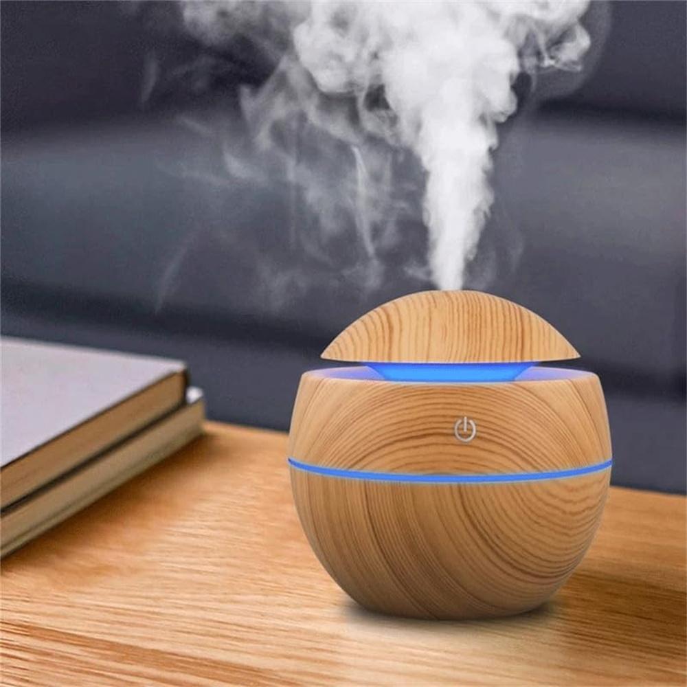 1PC Humidifier Electric Air Aroma Diffuser Wood Ultrasonic Air Humidifier Essential Oil Aromatherapy Cool Mist Maker for Bedroom