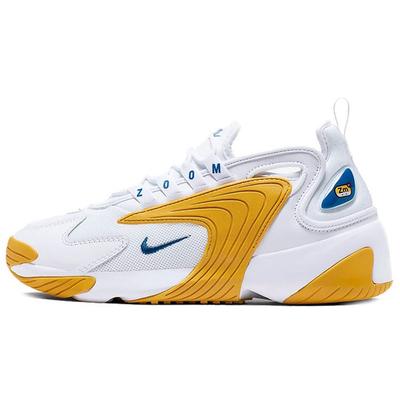 Zoom 2K Шнуровка Амортизирующие Нескользящие Низкие Кроссовки для Бега Женские кроссовки Белый Желтый AO0354-106