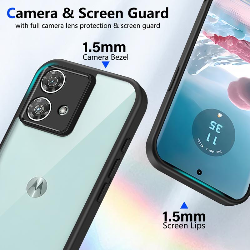 Transparent Silicone Case For Motorola Moto G84 G64 G54 G34 G24 G14 G04 G04S Power PC Back TPU Bumper Shockproof Phone Cover
