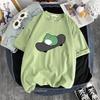 Skateboard Frog Dinosaur Cute Graphic Tee Men/Women Tshirt Green Aesthetic Oversized T Shirt Harajuku 100% Cotton Tops