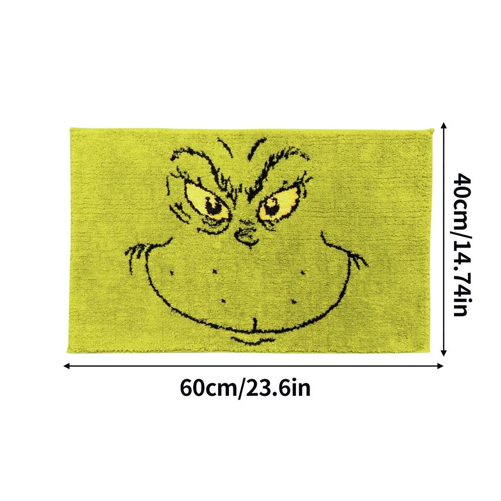 Christmas Imitation Cashmere Floor Mat Bathroom Anti-slip Mat Entrance Hall Carpet