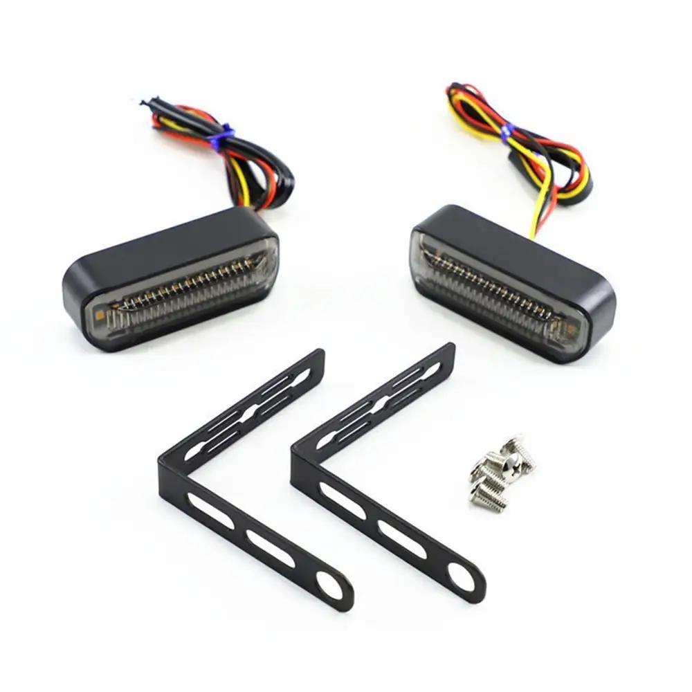 2 шт. мотоциклетный поворотник 12 В сигнальный индикатор светодиодный дневной ходовой водяной поворотник поворотные огни мотоциклетный предупреждающий свет