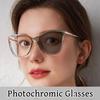 Модные индивидуальные женские фотохромные очки унисекс кошачий глаз анти-синий свет простые очки готовые меняющие цвет очки