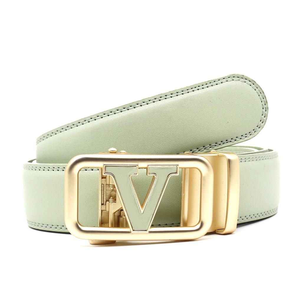 High-End Men's Genuine Leather Automatic Buckle Cowhide Belt - Versatile Fashion Accessory