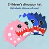 Waterproof Silicone Swimming Hat Shark Printed Swimming Cap Children's Swimming Cap  Water Sports
