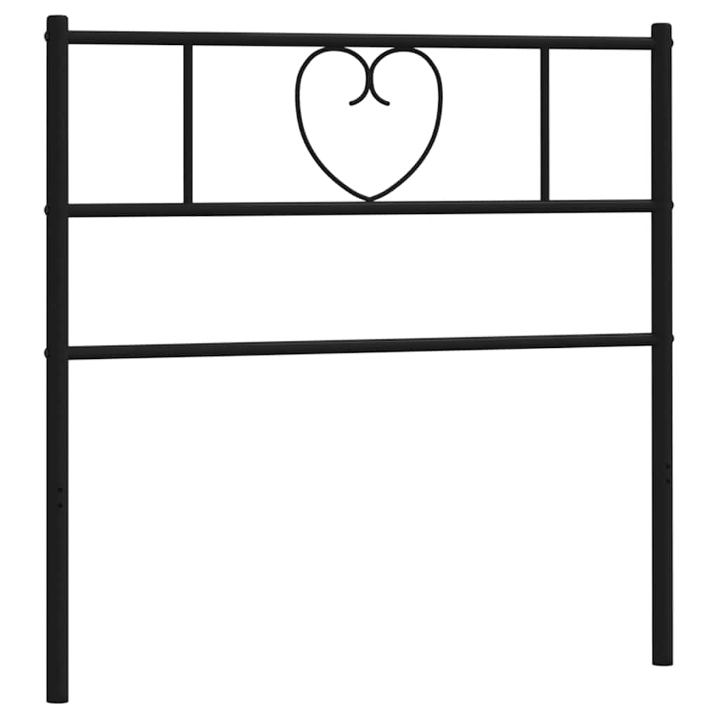 Replacement Headboard Metal Black 107 cm