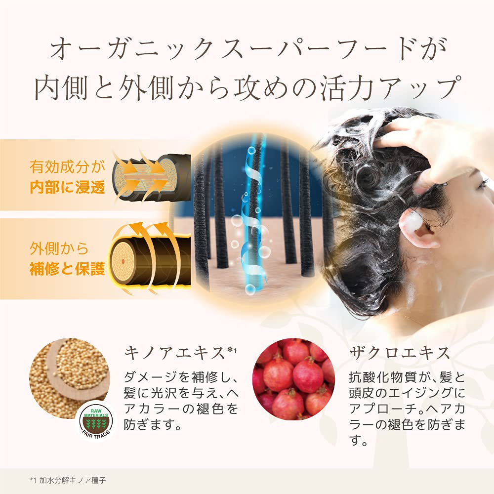 eLGON Imagea Damage Care Shampoo Organic Superfood 250ml Value Set of 2 [Shiny Hair]