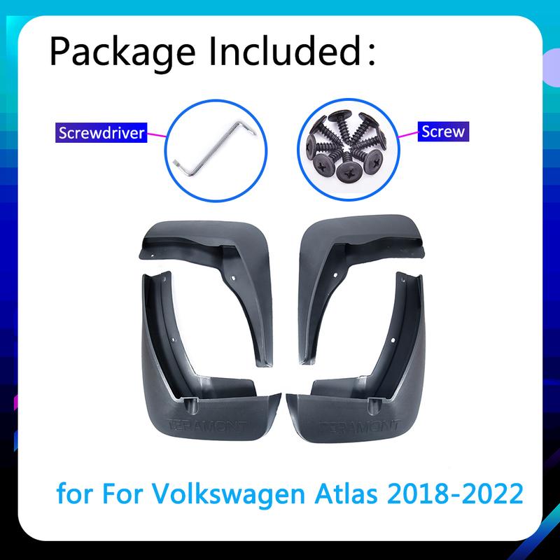 4x Mudflap For Volkswagen VW Atlas 2018 Car Mudguard Front Rear Fender Protector Mud Flaps Splash Accessorie