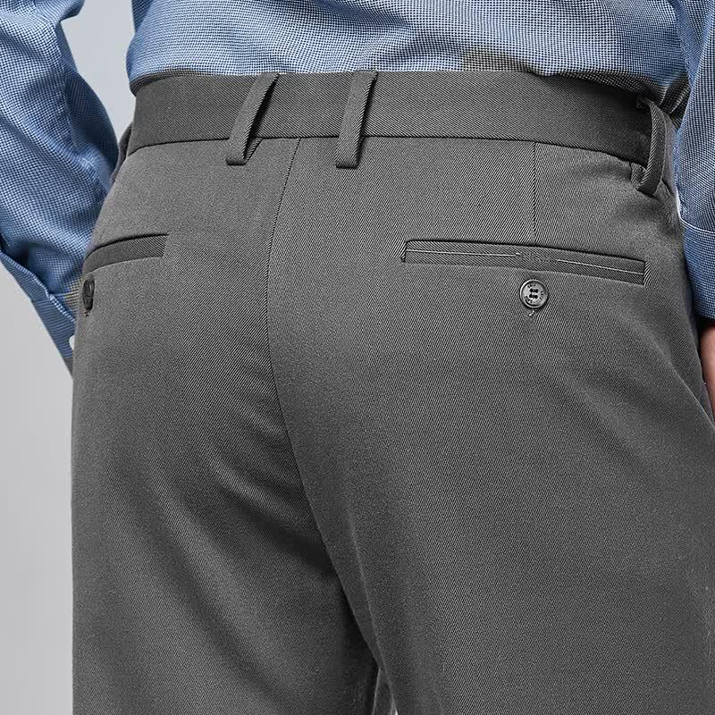 Sugiyama Men's Wool Lyocell Blend Business Casual Straight Leg Pants
