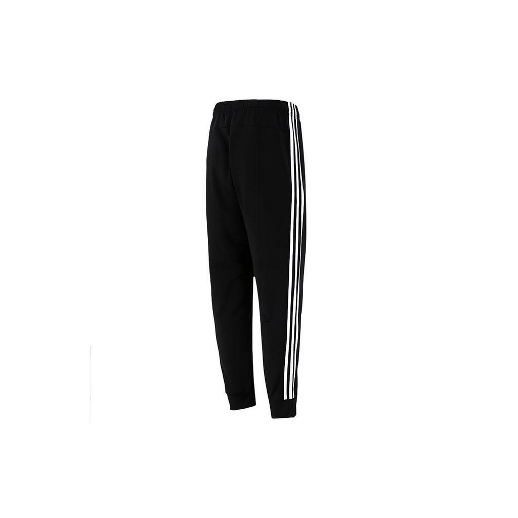 Adidas Essentials Warm-Up Tapered 3-Stripes Track Pants Black/White Men Streetwear H46105