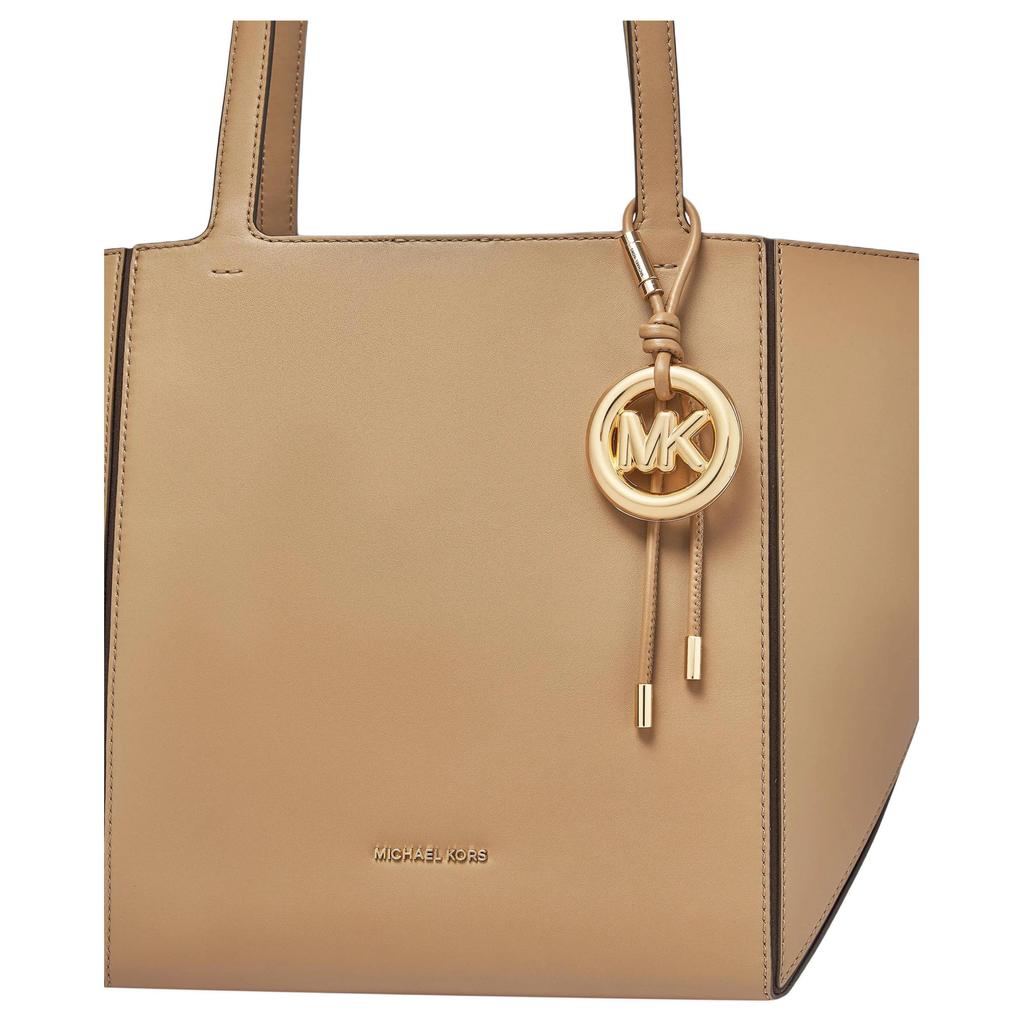 Michael Kors Jordi Logo Metal Accents And Round Decoration Tote Bag Women tote bags Camel 30R6G9JT6L-BEIGE