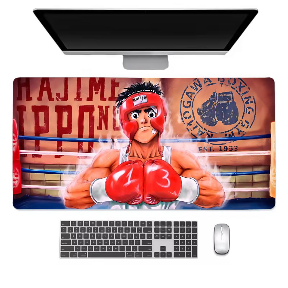 Anime H-Hajime No Ippo Mouse Pad Tapetes de Mesa Teclado, Borracha Kawai, Tapete de Mesa Antiderrapante, XXL90x40cm