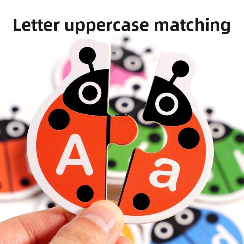 Match Word Alphabet Animal Cards Kids Educational Toy Toddler Enlightenment