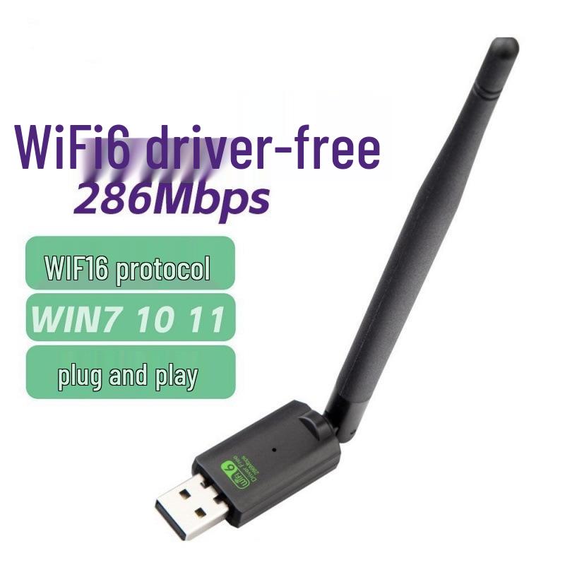 Беспроводная USB-сетевая карта 1300 Мбит/с Gigabit 5G Двухдиапазонный WiFi6 Приемник, Без драйверов