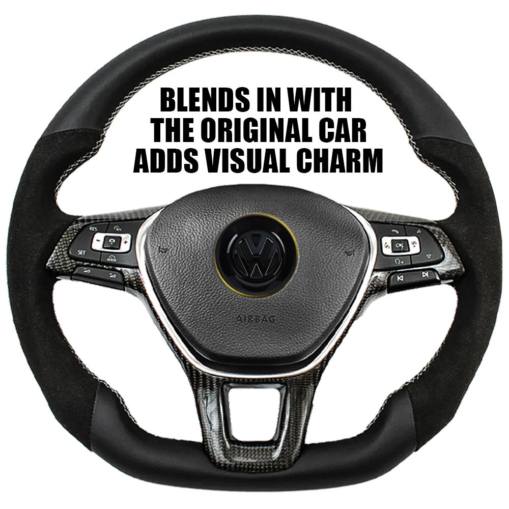 Для VW Volkswagen Jetta MK5 Golf Автомобиль ABS Пластик Рулевое колесо Логотип Круглый Декоративная наклейка для VW Golf Polo Jetta Touran Mk6 Tigua