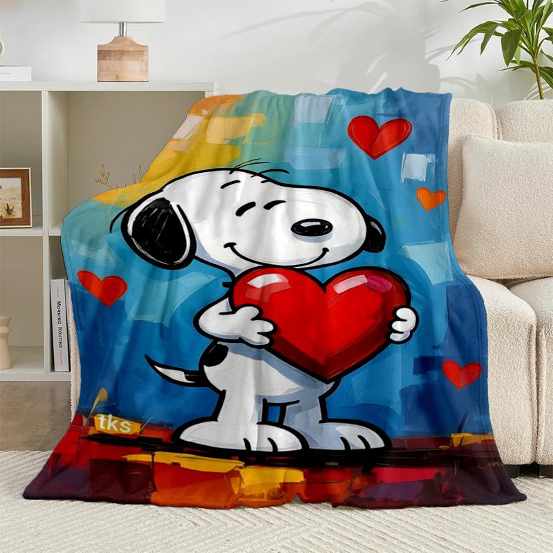 1PC Cute Dog Heartfelt Night Flannel Blanket Gift, Suitable for Both Men And Women, Soft Ideal for Beds And Sofa, Birthday Or Christmas Gift