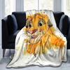 1pc Simba Blanket – Themed Soft Flannel Throw Blanket, Versatile & Cozy for Bedroom, Living Room, Travel, Camping, Car Blankets, Beach, Office Naps, M