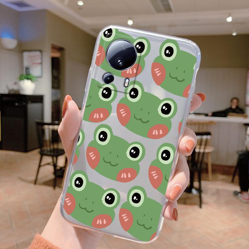 Clear Case For Xiaomi 13 Lite Shockproof Cover Cartoon Cute Cat Soft Silicone Fundas For Xiaomi 13T 14T 15T Pro Transparent Bags