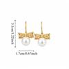 Shell Beads Bow Pearl Long Earrings Wedding Bride Ear Hook Exquisite Drop Earrings  Female