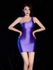 Сексуальное Женское Масляное Глянцевое Блестящее Bodycon Микро Мини Платье Косплей Горничная Облегающее Карандаш Милое Платье Женское Конфетный Цвет Эластичное Платье