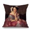 Neoclassical World Famous Oil Painting Jean Ingres Nepoleon The Source La Grande Odalisque Sofa Pillow Case Linen Cushion Cover
