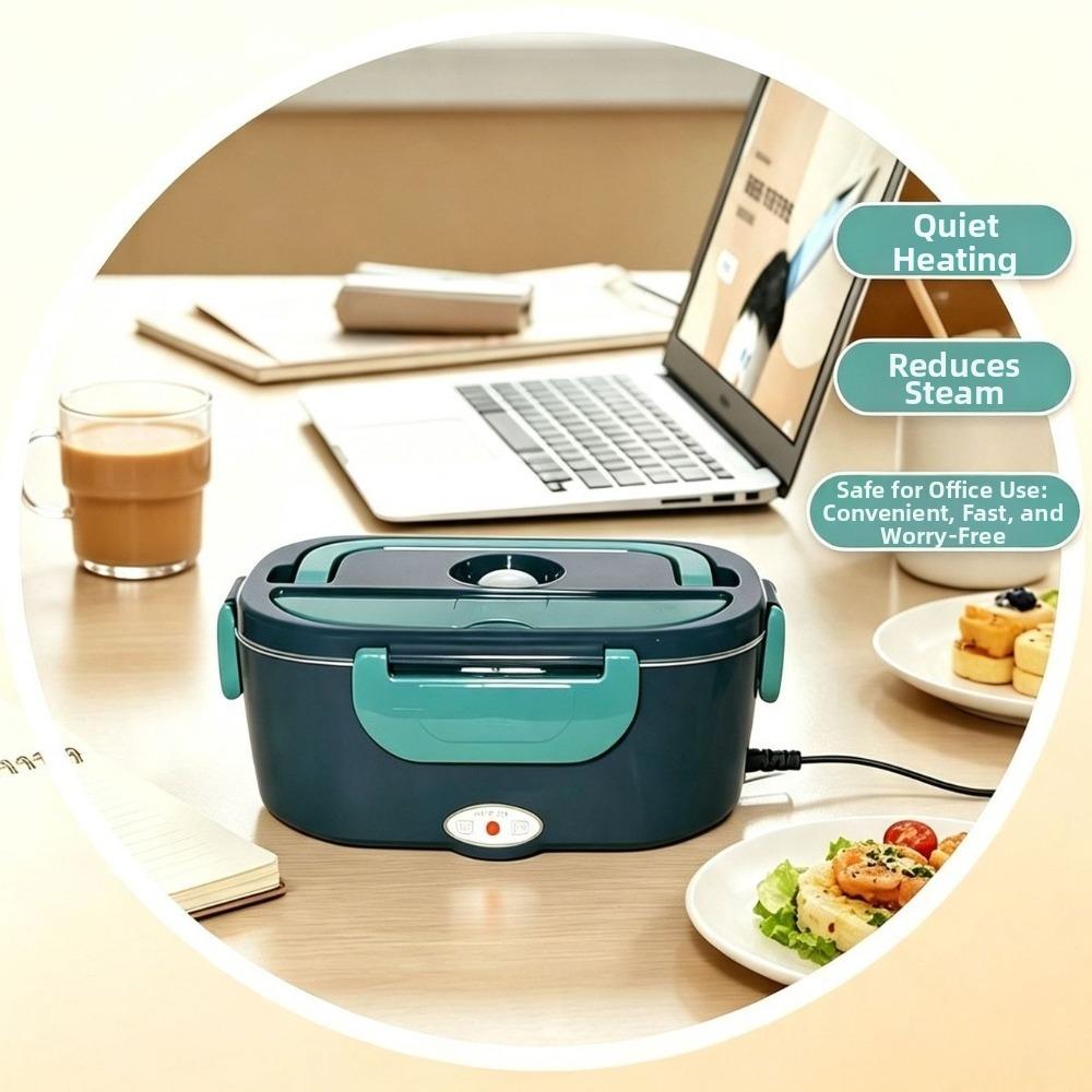 Fast Heating Electric Lunch Box Leakproof Food Warmer Dinnerware Lunch Container Work Use