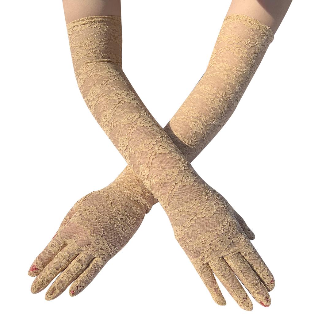 Перчатки женские длинные кружевные 54 см палец свадебные формальные рождественские распродажа школьные оригинальные аксессуары для одежды праздничные