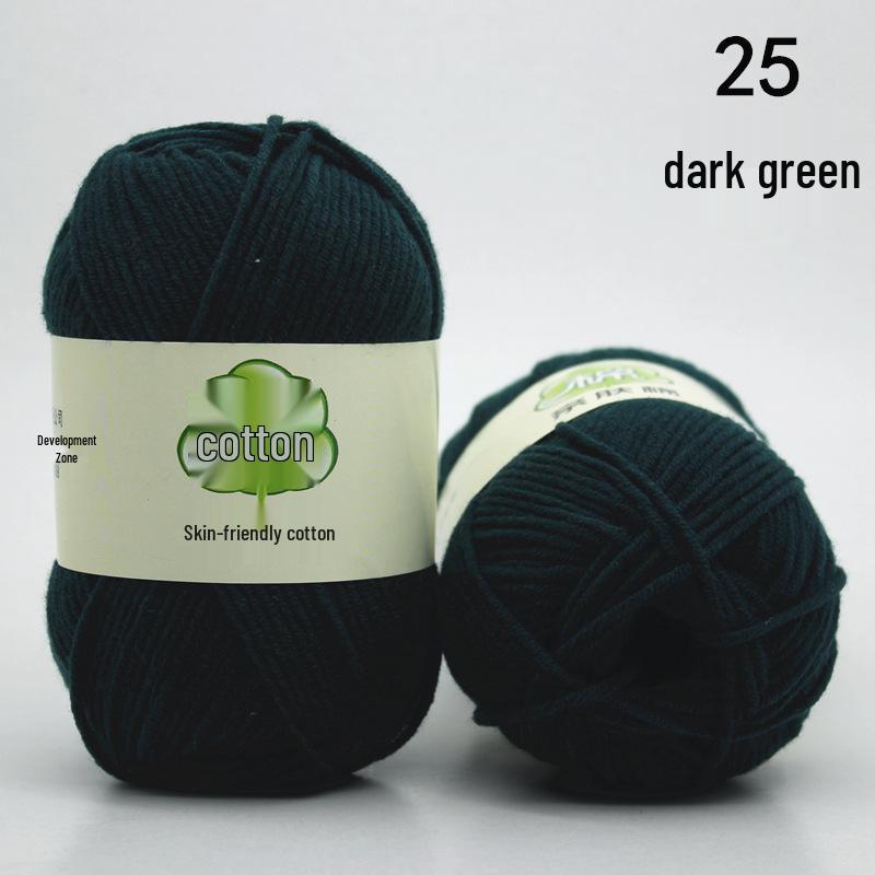 Пряжа из гребенного 5-слойного молочного хлопка для вязания и вязания крючком своими руками - Набор материалов средней толщины для шарфа и пледа