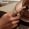 Кольцо BAMOER Solid 925 Sterling Silver X Ring Criss Cross, регулируемые составные кольца для женщин, ювелирные изделия на годовщину свадьбы