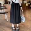 Женские брюки-кюлоты с эластичной высокой талией, широкие длинные брюки, однотонные свободные тонкие юбки, брюки, уличная одежда