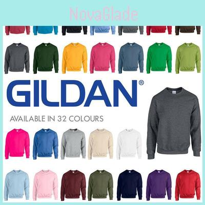 Классический однотонный пуловер Gildan Heavy для взрослых с круглым вырезом для стильной и удобной рабочей одежды