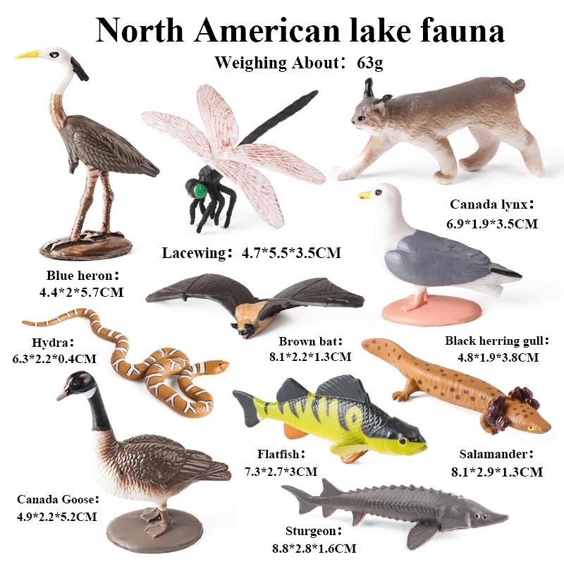 Oenux Игрушка Монтессори Дикая ферма Динозавр Океан Кот Животные Модель Фигурка Зоопарк Фигурки Милые Миниатюрные Образовательные Детский Подарок