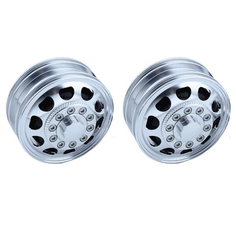 2pcs RC Truck Metal 20mm/25mm Width Wheel Drive/Bearing Hub Rim for 1/14 Tamiya SCANIA 770S 56368 VOLVO ACTROS MAN Model Car