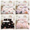 Three-Piece Small Animal Illustration Cat Hedgehog Quilt Set Two-Piece Bedding Set