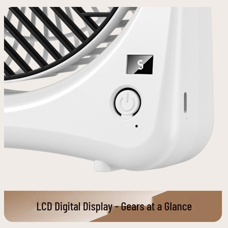 Ultra-Quiet USB Rechargeable Desktop Fan - Strong Wind & Long Battery Life for Home, Dorm, Office, Outdoors